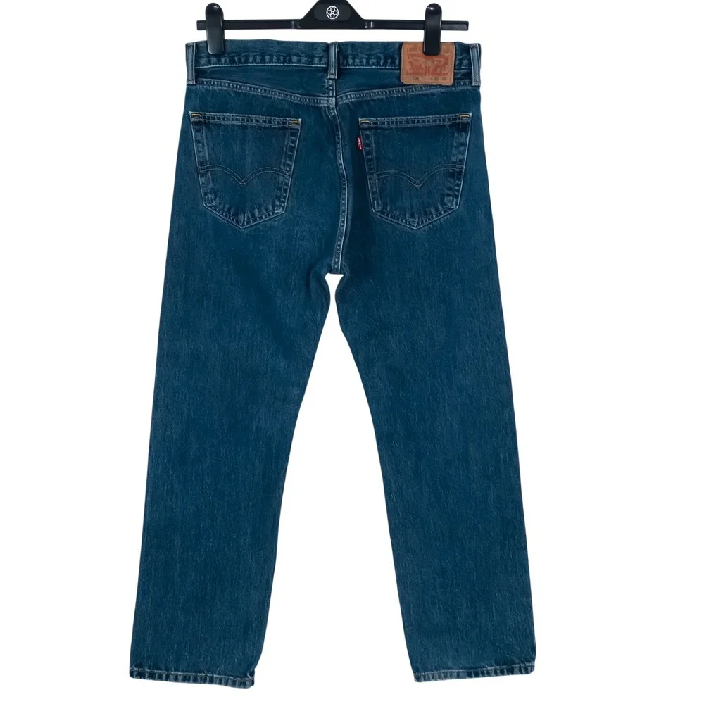Levi's 505 Regular Fit Jeans Mens 34x29 Indigo Blue Straight Leg Cotton Denim
